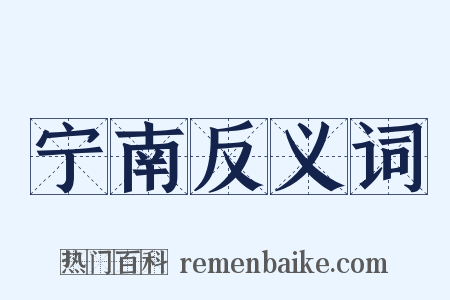 宁南反义词是什么意思的图片